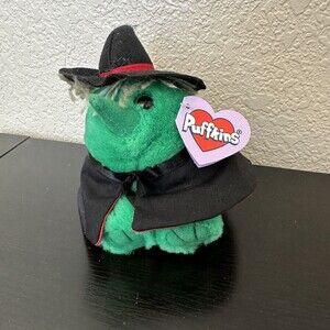 Puffkins Plush Witch Hazel 1994 Halloween Stuffed Animal Swibco Vintage Toys